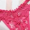 Sexy Panties Fashion Embroidery Hollow Open Crotch Sex Temptation Women's Thong Invisible Thin Belt Low Waist T Pants