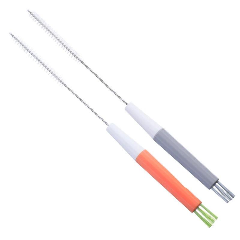 Multi-Functional Straw Brush Detachable Three-In-One Baby Bottle Brush No Dead Angle Cup Lid Gap Thin Tube Cleaning Brush