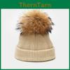 Knitted Hat For Kids Winter Warmth With Plush Ball Decoration For Outdoor Play