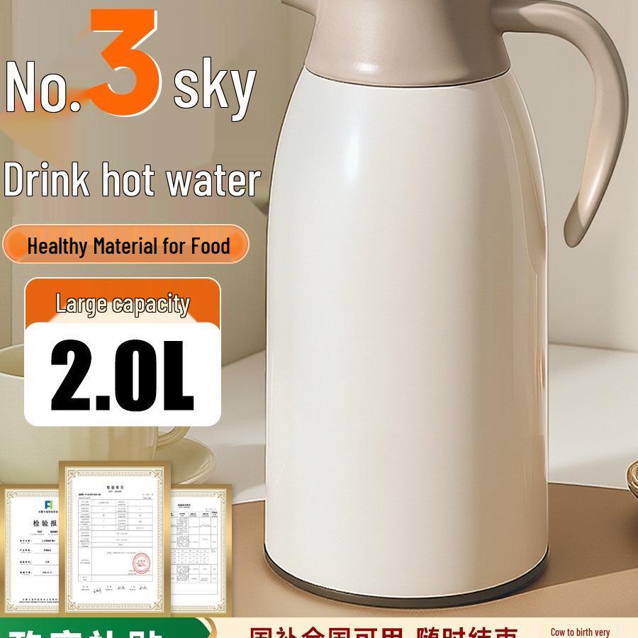 

2025 Model 72-Hour Long-Lasting Large Capacity Thermos Water Kettle for Home or Dorm Use Caramel Brown 1.0L 48h+ Display Office
