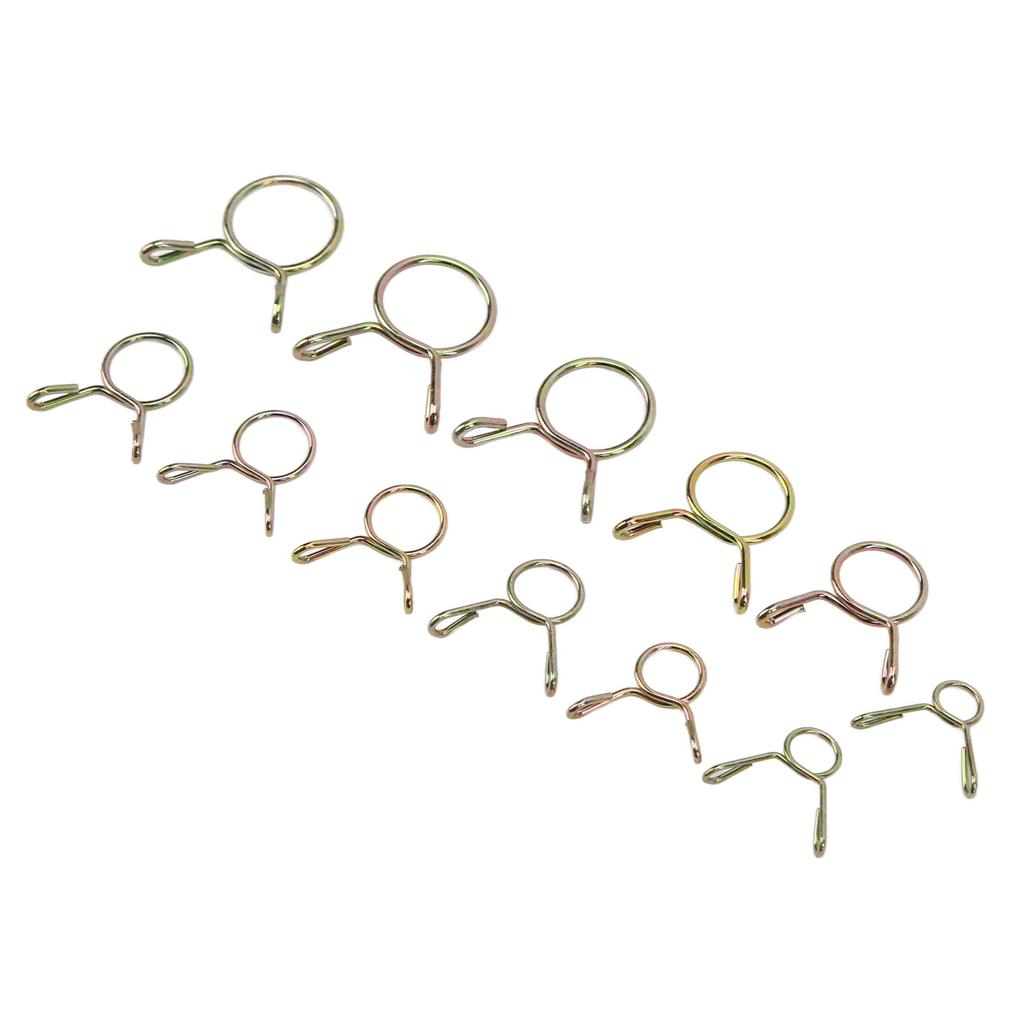420pcs Fuel Line Spring Wire Clips 10‑Size 5‑14mm Air Tube Clamps for Motorcycle Scooter ATV