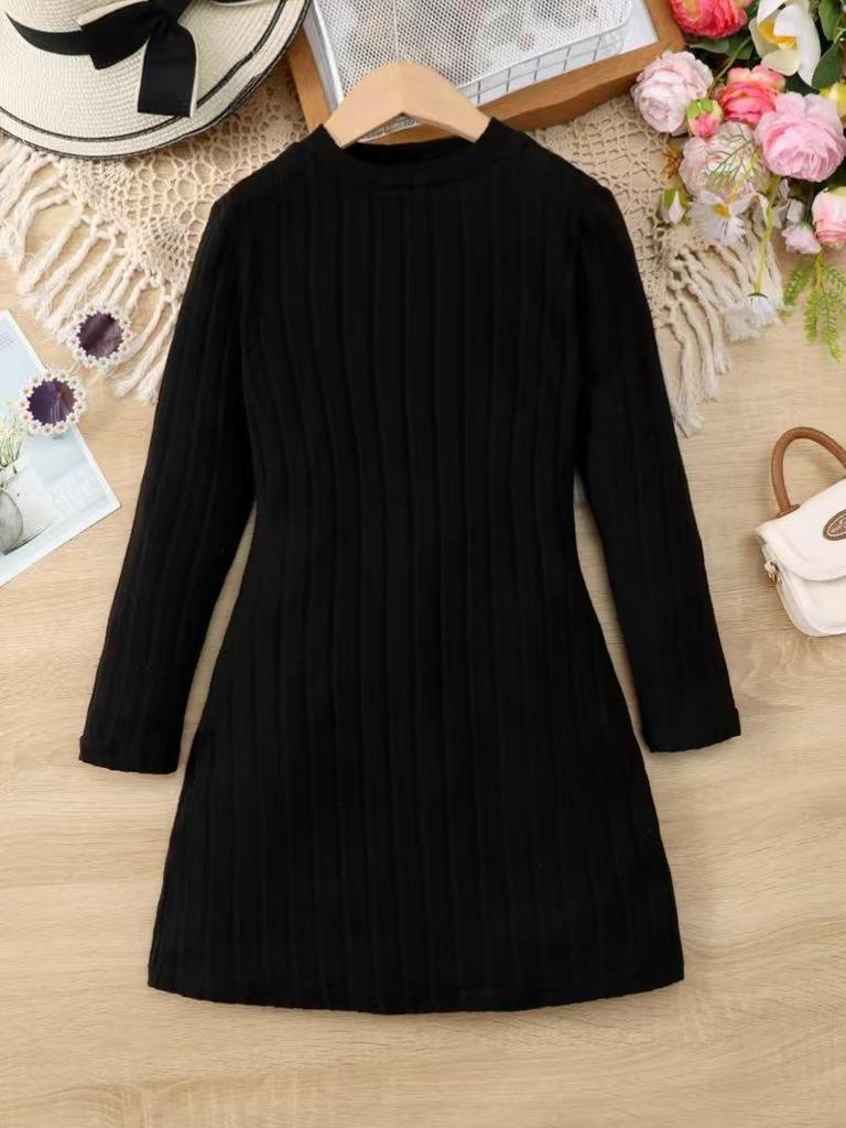 2025 Fall/Winter Slimming European & American Girls' Warm Dress