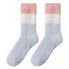 Winter and Autumn Thickened Fleece Thickened Coral Fleece Mid-calf Socks, Warm and Fashionable Couple-style Striped Multi-color Socks