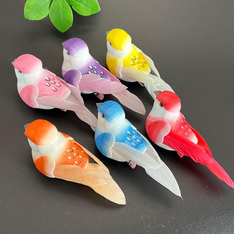 Cute Artificial Birds Fake Foam Animal Simulation Feather Birds Models Tit Diy Craft Home Garden Ornament Decoration