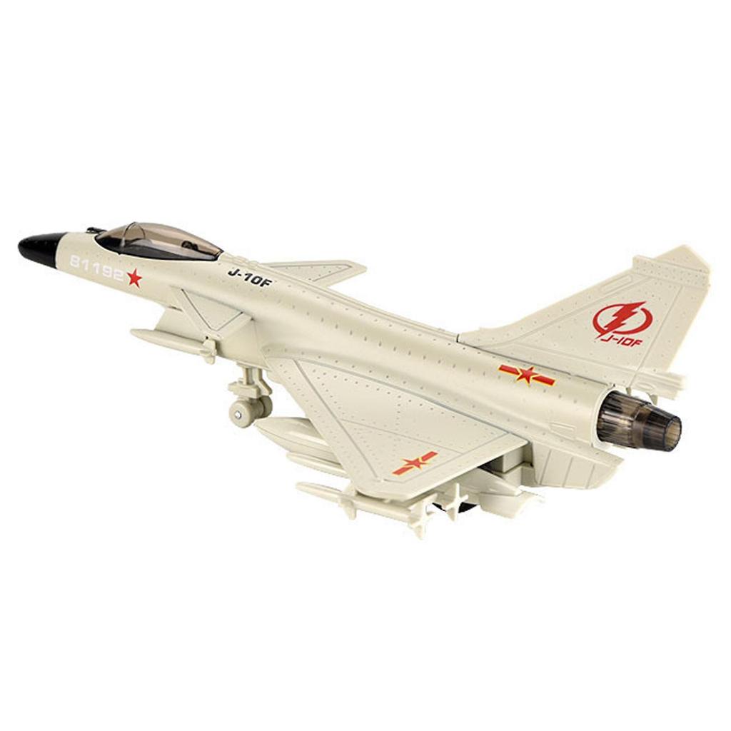 Modèle d'avion de chasse J10 à l'échelle 1/72 avec son et lumière en alliage Avion laiteux