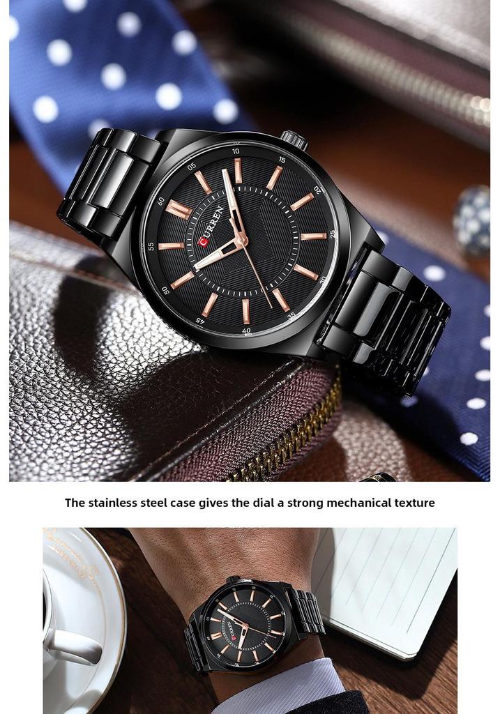 Curren 8407 Men's Quartz Business Watch with Steel Band