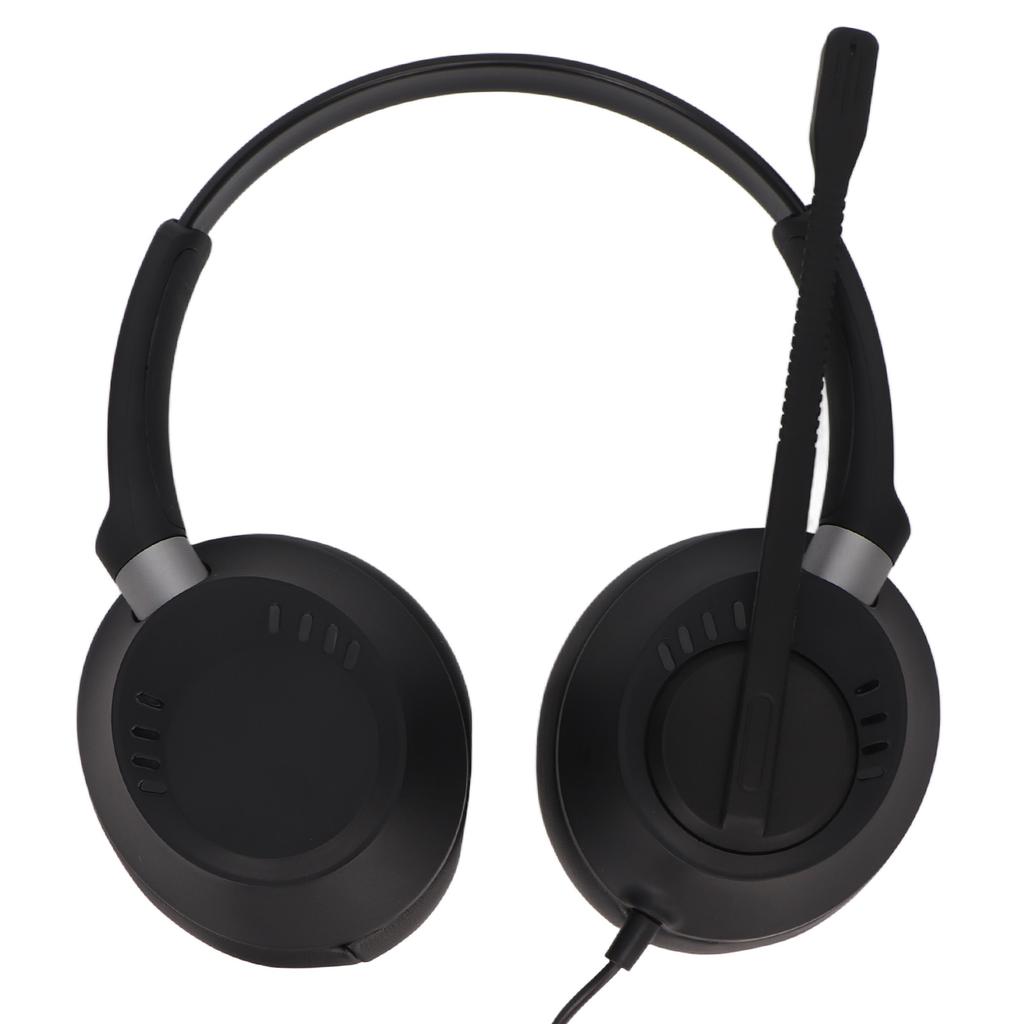 3.5mm Cell Phone Headset with Microphone Noise Cancelling Binaural Customer Service Headphone for