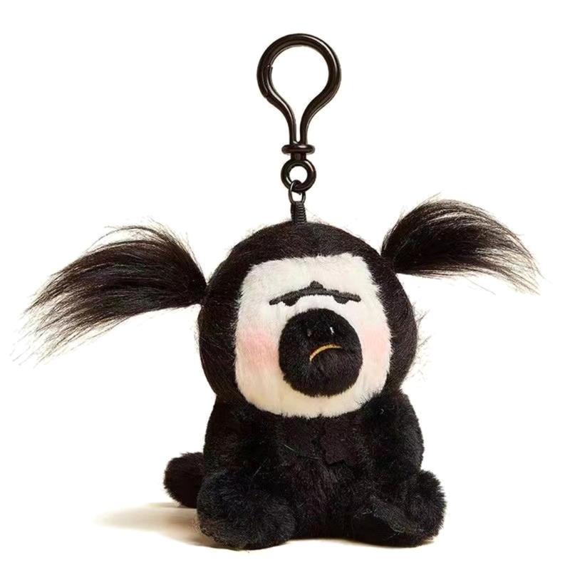 

Cute White Faced Monkey Keychain Soft PP Cotton Plush Bag Charm Decoration For Kids And Adults Schoolbags 1
