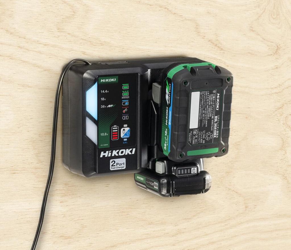 Chargeur Rapide HiKOKI UC18YDML pour Batteries MultiVolt 18V et 2 Ports 10,8V, 14,4V,