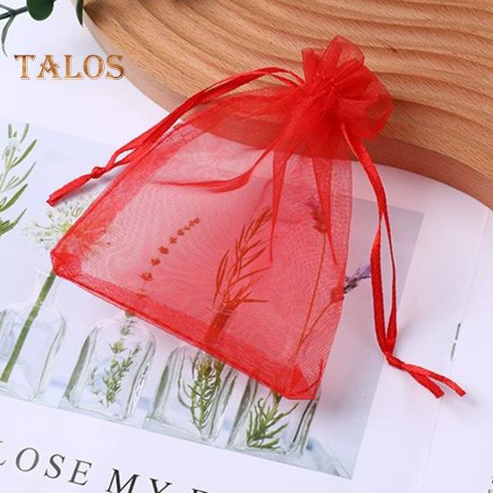 100Pcs Organza Bags Large Capacity Vibrant Color Multipurpose Party Favor Mesh Bags Drawstring Jewelry Gift Bags