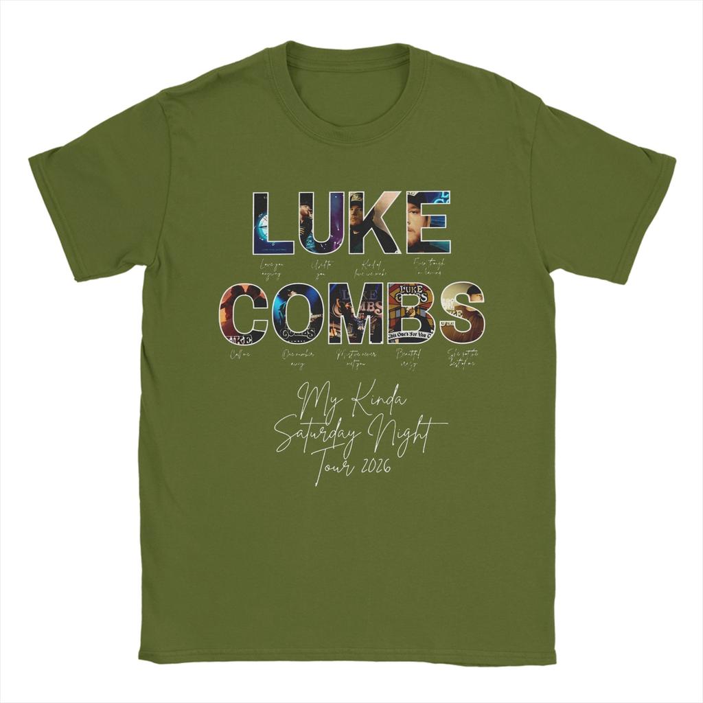 Unisex TShirt Luke Combs My Kinda Saturday Night Tour T Shirts Hip Hop Beach Tee Shirt Vintage Cotton Tops Birthday Gift