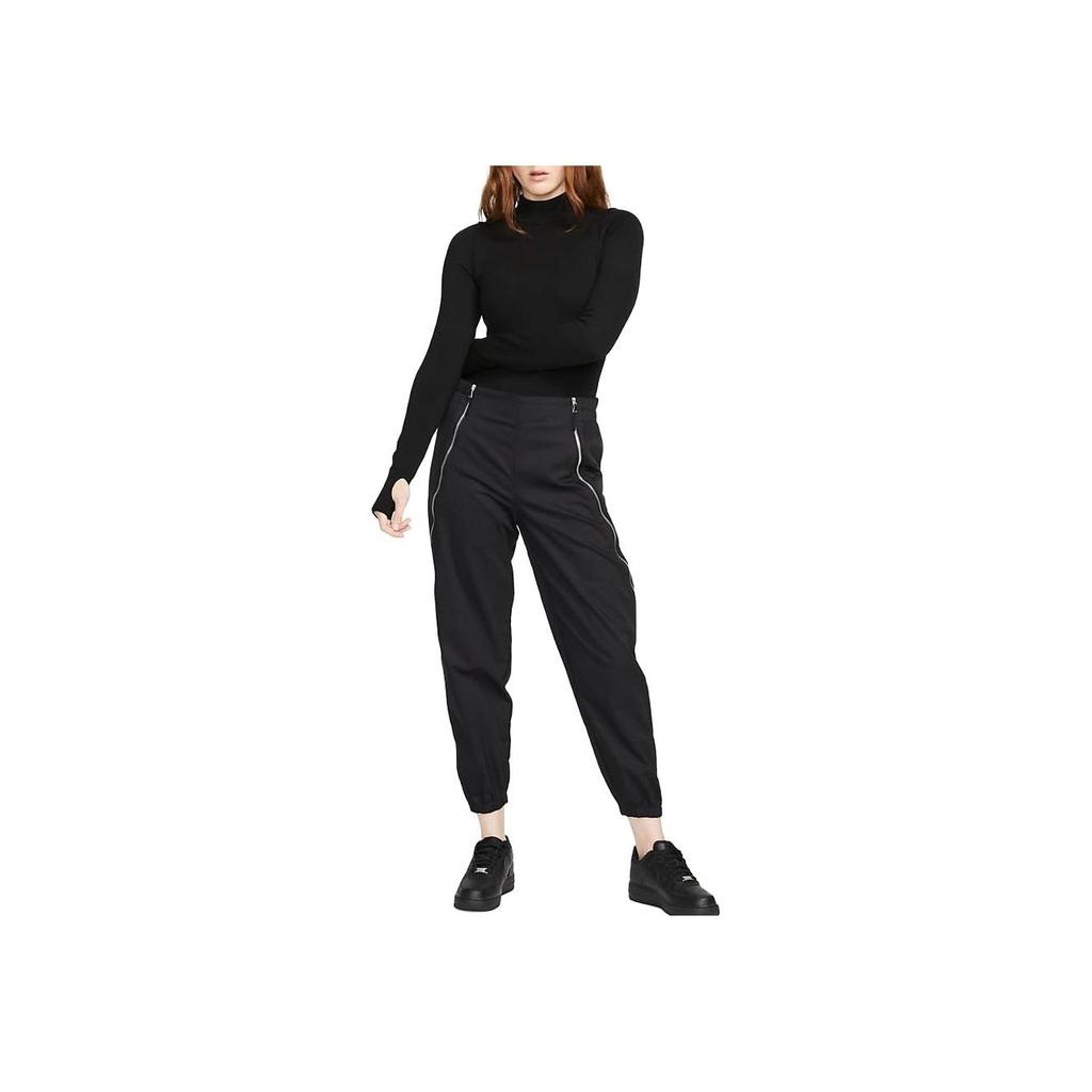 Nike Curve Full-Length Zipper Detail Woven Casual Pants Women Pants Black DV7452-010