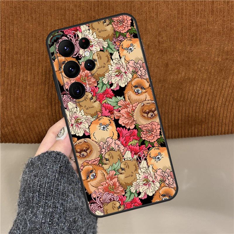 Pomeranian Dog Phone Case For Samsung Galaxy S23 S24 S25 Ultra S9 S10 S22 Plus S20 FE S21 FE Back Cover