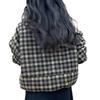 Cappotto di Cotone con Cappuccio e Stampa a Quadri Invernali 2025 con Velluto Plus - Giacca Casual, Elegante e Antietà per Donna