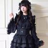 2025 Autumn Gothic Lolita Night Heron Lace Princess Sleeve Anime Cosplay Top