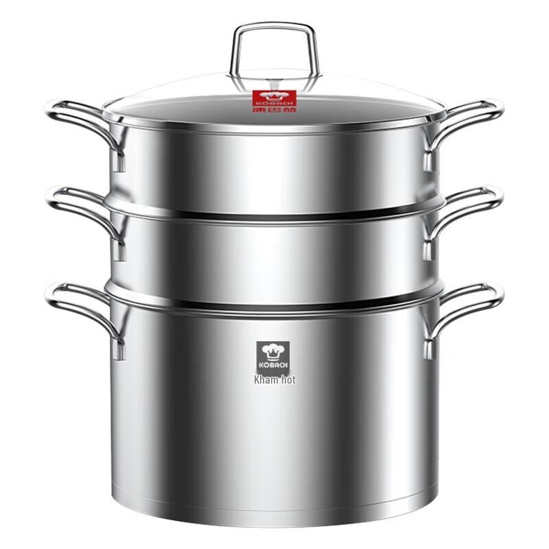 Kobach 28cm 3-Layer 304 Stainless Steel Steamer Pot