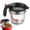 Fat Separator 1L Multifunction Quick Separation Fat Separator Heat Resistant Portable Gravy Separator with Bottom Release