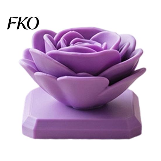 Matte Solid Color Flower Ornament Rose Ornament, Stable Base Non-Slip Compact 3D Printed Non-slip Flat Decor Durable PLA Creative Artwork,