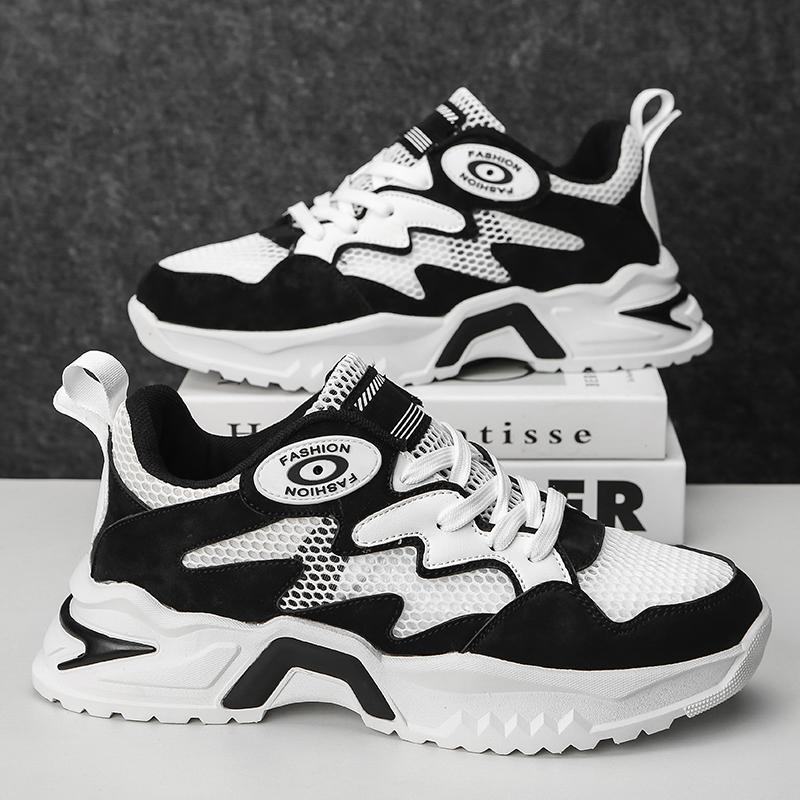 Mens Korean Shoelaces Trendy Sports Shoes Four Season Soft Soled Comfort Casual Sneakers Outdoor Student Running Shoes Size 47