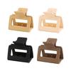 Women Hair Claw Hollow Out Solid Color with Teeth Anti-slip Strong Claw Hair-fixed Anti-break Frosted Oblong Shape Lady Hair Grip Hair Accessories