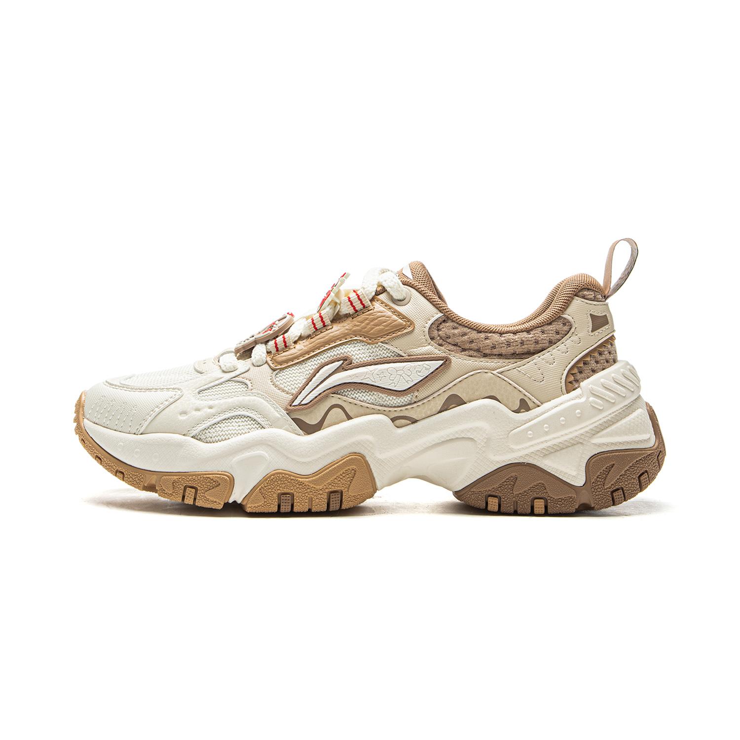 

new LiNing Brown Sugar Cushioning, Slip Resistant, Abrasion Resistant Support Low Top Casual Shoes Women s Ecru Dune Khaki 39