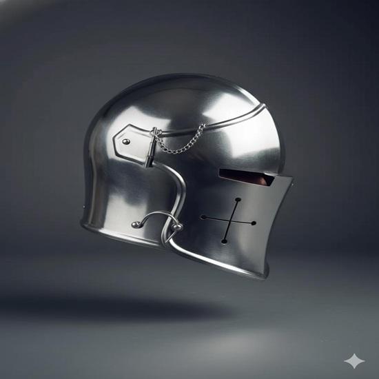Full-Face Barbuta Helmet Handcrafted Italian Steel Armor for Historical Reenactment Cosplay
