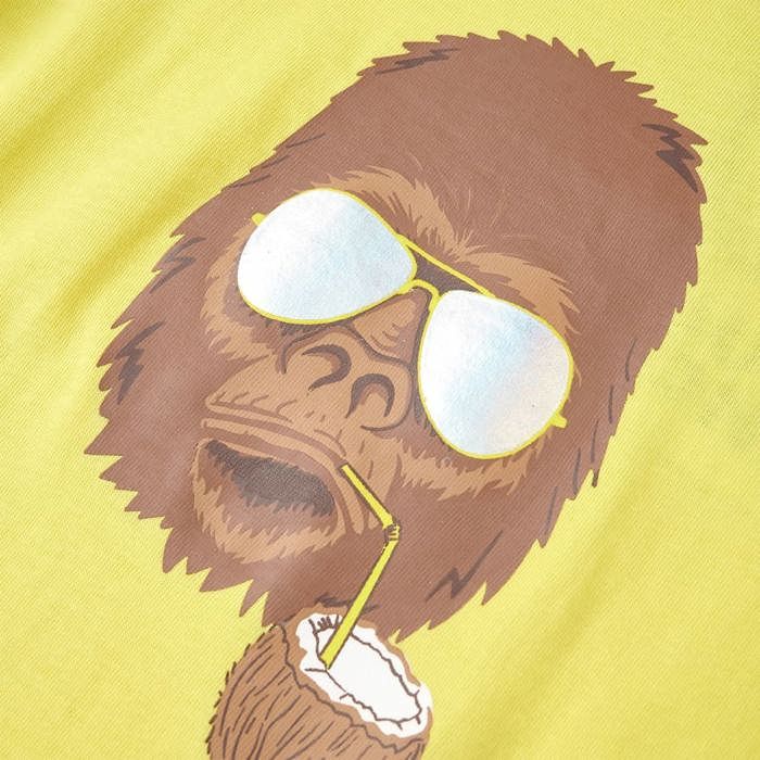 T-shirt pour enfants avec manches courtes jaune 92/104/116/128/140