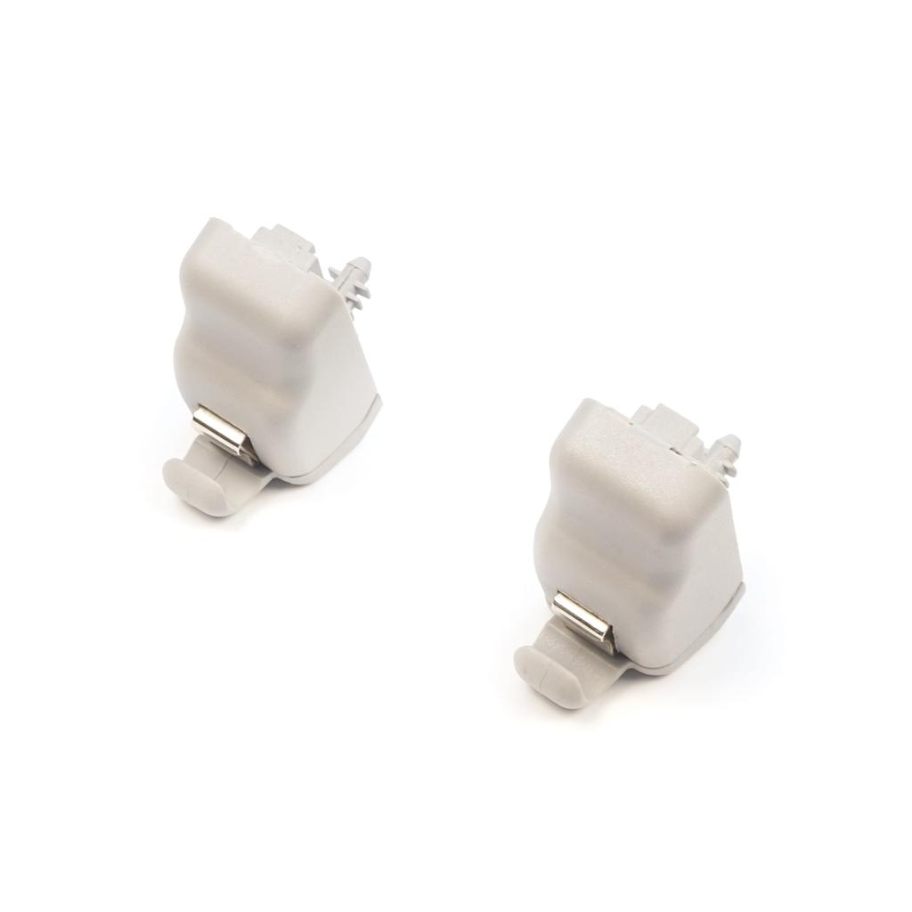 ECF5070 2 Pieces Sun Visor Holder Clips Hook Retainer Light Gray 735633192 for Fiat Tipo 356 Egea 2015-On