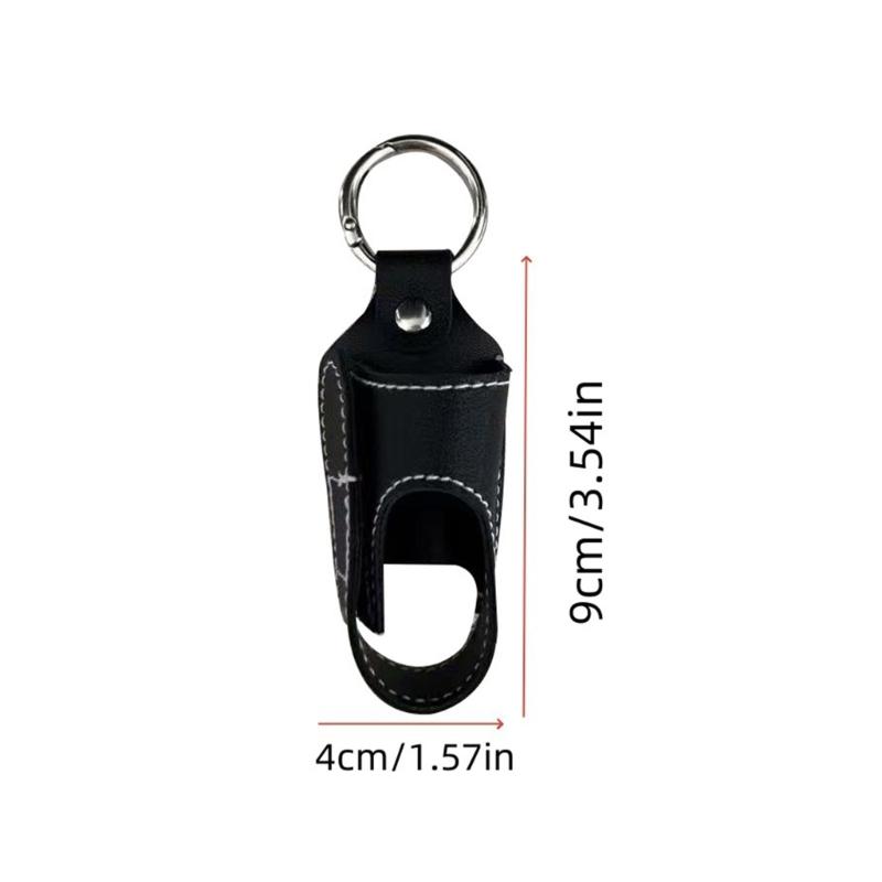 Convenient PU Leather Inhaler Travel Case Portable Holder for Daily Use and Indoor Activities with Metal Buckle