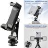 Universal Cold Shoe Phone Holder Adjustable 360 Rotations Metal Brackets Simple Installs Suitable for Mobile Devices