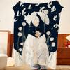 Artist Y-Yoshitomo Throw Flannel Throw Blanket, Lightweight Cozy, Durable Washable Cute Cool