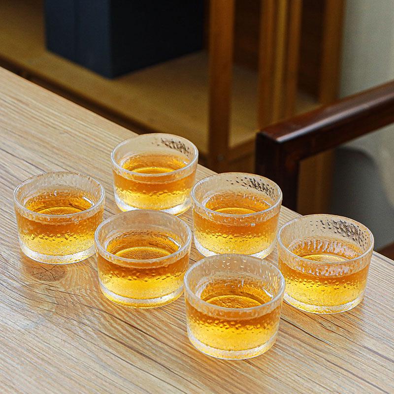 Thickened, heat-resistant glass tea cup for home use – transparent, Gongfu style, ideal for tea tasting. Large host cup, perfect for enjoying tea.