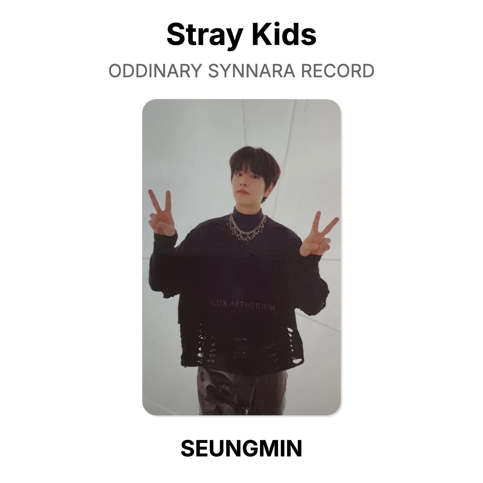 Stray Kids ODDINARY SYNNARA RECORD Официальная фотокарточка SEUNGMIN