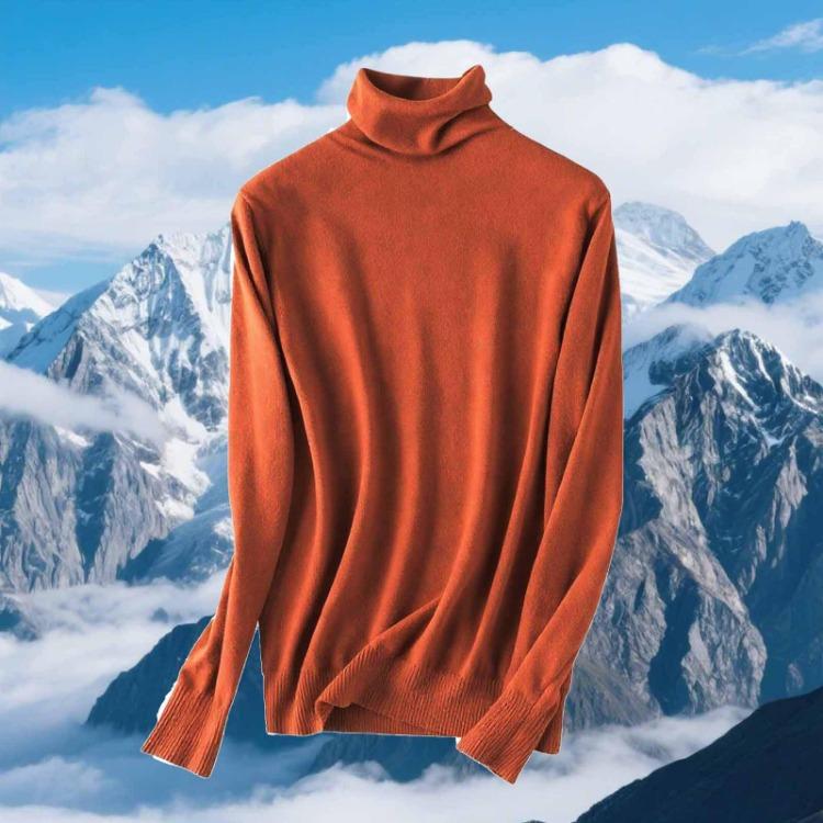 Womens Turtleneck Sweater Slim Fit Wool Long Sleeve Seamless Temperament
