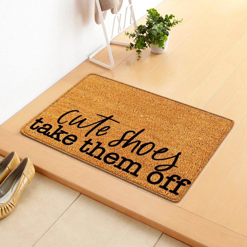 Funny Slogan Patterned Door Mat Artistic Humorous Print Mat Non Slip Floor Mat For Entryway Doorstep Home Decor