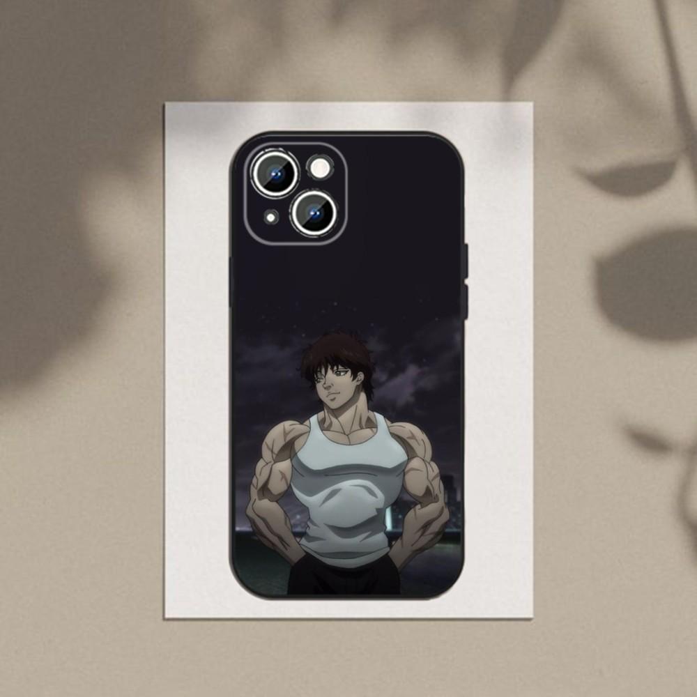 Anime B-Baki Hanma  Phone Case Phone Case For Apple iPhone 15,14,13,12,11,XS,XR,X,8,7,Pro,Max,Plus,mini Silicone Black Cover