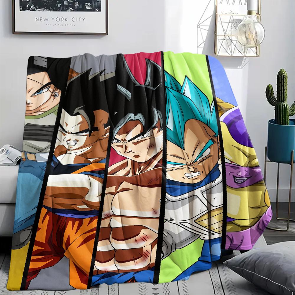 

Anime Dragon Ball pattern Flannel Blanket, High quality Comfortable for All Seasons, Home Decor, Warmth and Comfort, Perfect for Gifts. 80cm x 120cm