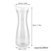 Acrylic Transparent Juice Bottle Water Jug Ice Cold Juice Jug with Lid for Bar Home Use