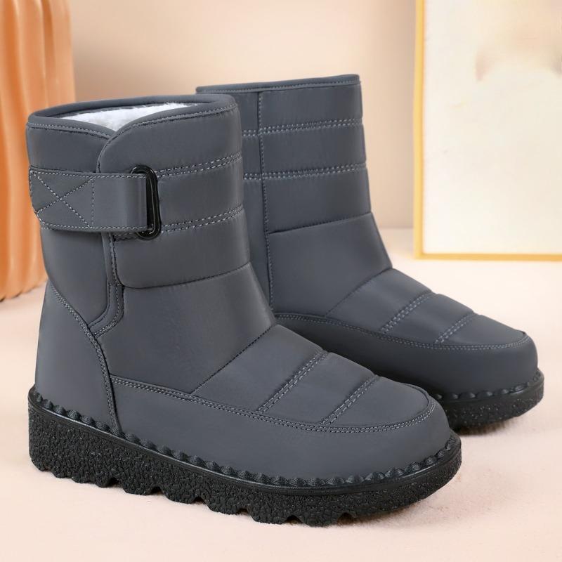 Snow Boots, Thick Cotton Boots, High-top Cotton Shoes, Warm Fleece Mid-calf Casual Women's Boots