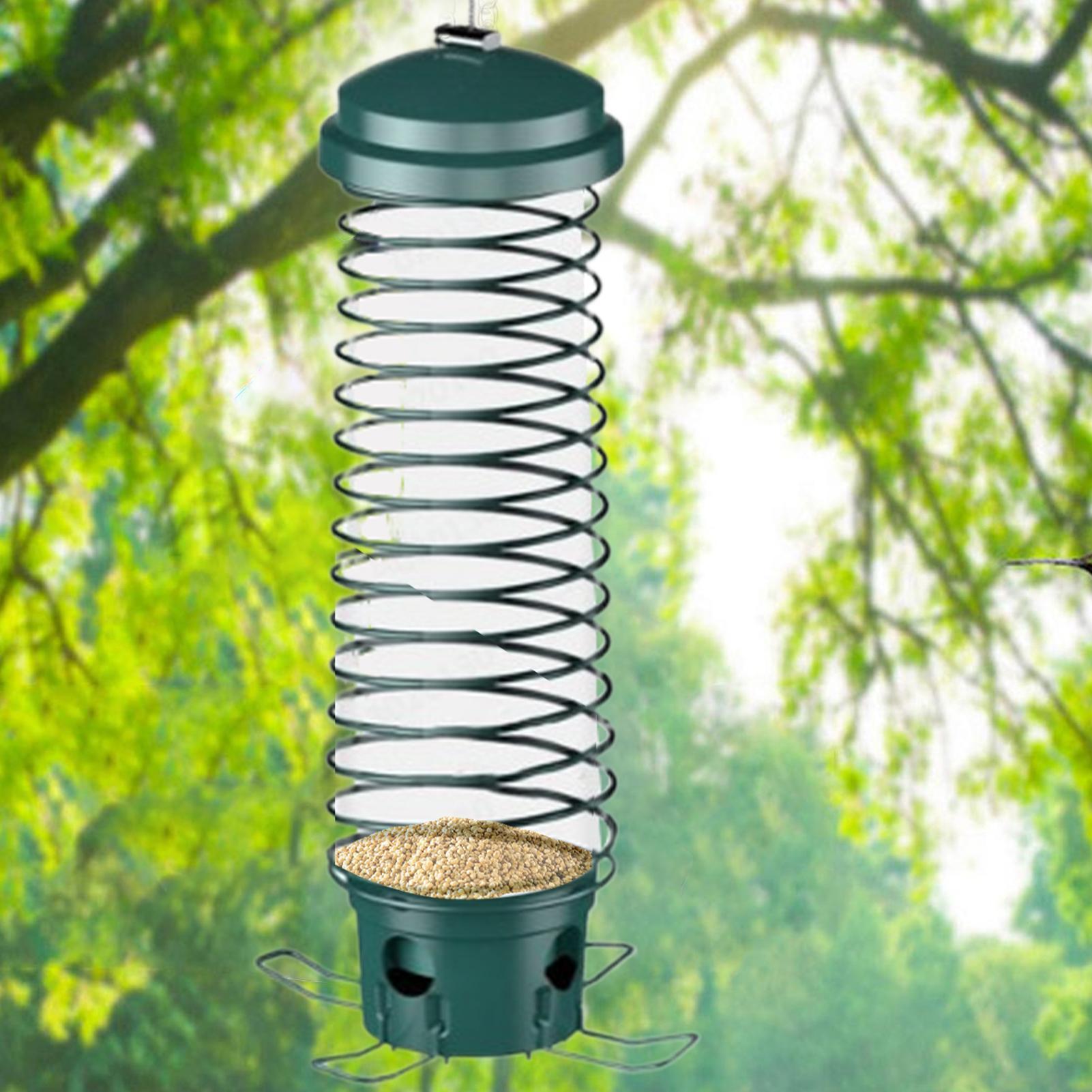 Bird Feeders For Outdoors Hangable Squirrel Proof Feeding Spiral Coil Hummingbird Feeder For Birdwatching Park Porch Deck CN