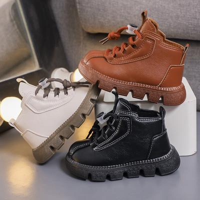 Classic Toddlers Boys Boots Solid Color Causal Children's Boots for Girls Versatile Fashion Non-slip Kid Ankle Boots Side Zipper