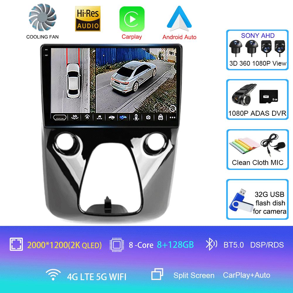 Android 14 Car Radio For Peugeot 108 For Toyota Aygo B40 2014-2021 Multimedia Video Player Navigation Stereo GPS 2din 2 Din DSP