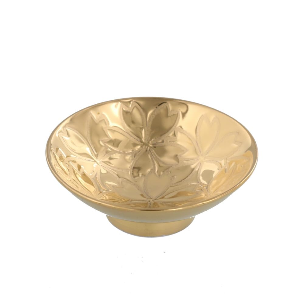 

EAST table Gold-glazed Sake Cup, Small, Cherry Blossom Design, Mino Ware, Wooden Box, 716-011, Made in Japan