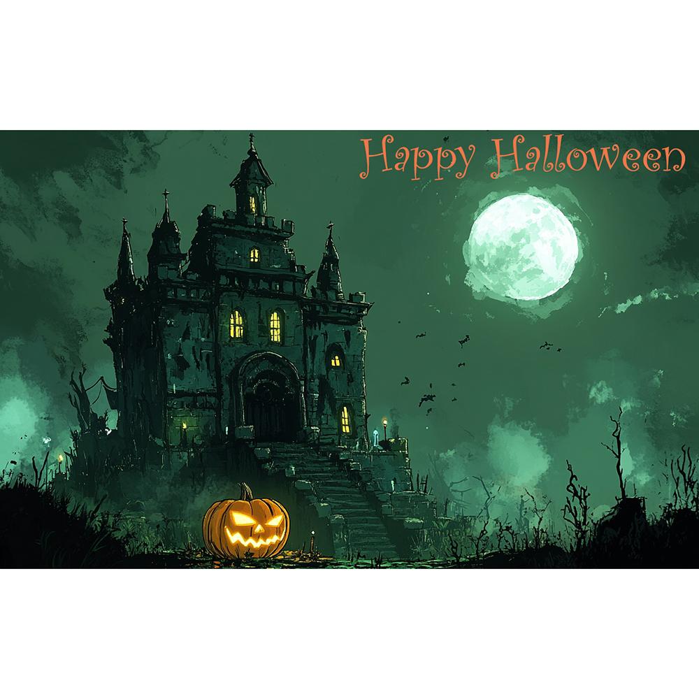 Halloween Decoration Backdrop Banner Party Outdoor Background Bat Pumpkin Horror Curtain Home Decor Photography Prop