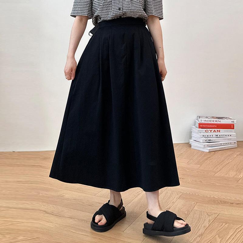 

Academy Style Maternity A-line Skirt, High Waist, Slimming, Korean Style, Solid Color, Loose Fit, Women s Spring/Summer 2026 Extra Large чорний