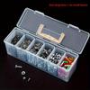 7pcs Multi-functional household hardware tool box, transparent portable tool storage box, wrench and screw parts organizing box