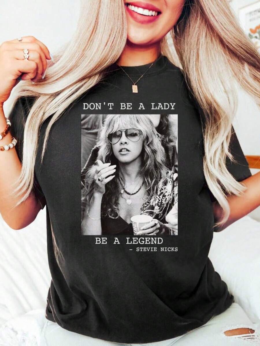 

Don t Be A Lady Be A Legend, Limited Retro T-Shirt, Music Concert, Gift For Women And Man Unisex Shirts 5XL різнокольоровий