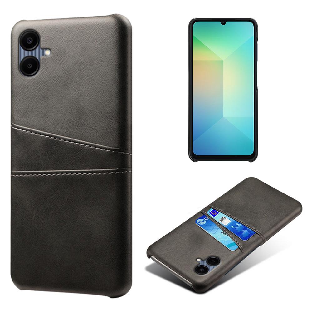 For Samsung Galaxy A06 4G Case Dual Card Slots PU Leather+Hard PC Phone Cover