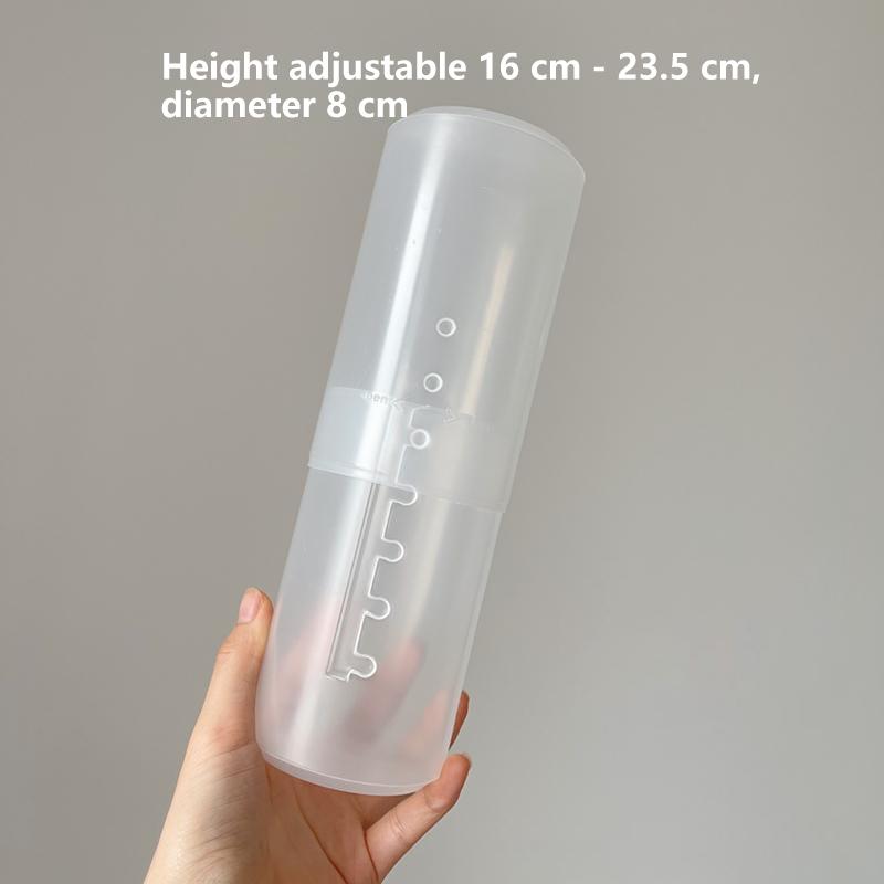 Makeup Brush Case Retractable Makeup Brush Holder Brush Organizer Plastic Clear Travel Brush Container Cup Dustproof Storage