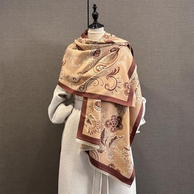 Luxury Warm Poncho Cashmere Winter Women Scarf Paisley Shawl Wraps Female Thick Pashmina Blanket Bufanda Travel Echarpe Bandana